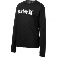 Hurley One And Only T-Shirt - Long-Sleeve - Boys' Black/White, XL Hurley One And Only T-Shirt - Long-Sleeve - Boys' Black/White, XL