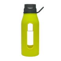 Takeya Classic Glass Water Bottle with Silicone Sleeve, Black/Green Apple, 16-1/2-Ounce Takeya Classic Glass Water Bottle with Silicone Sleeve, Black/Green Apple, 16-1/2-Ounce