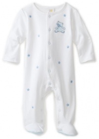 ABSORBA Baby-Boys Newborn Sweet Bear Boys Footie, Blue/White, 3/6 ABSORBA Baby-Boys Newborn Sweet Bear Boys Footie, Blue/White, 3/6