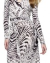 Jones New York Women's Long Sleeve Faux Wrap Dress