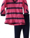 Splendid Littles Baby-Girls Newborn Seville Stripe Jersey Tunic Set, Pink/Navy, 12-18
