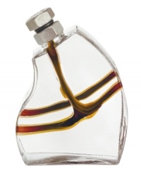 Modern chic with a twist; in beautiful full-lead crystal. Decanter stands 7 1/8 tall. Modern chic with a twist; in beautiful full-lead crystal. Decanter stands 7 1/8 tall.