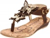 Jessica Simpson Vivian Thong Sandal (Little Kid/Big Kid),Brown/Champagne,13 M US Little Kid