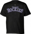 Colorado Rockies Black Wordmark Logo T-Shirt