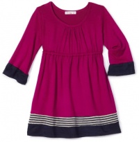 Little Ella Baby-Girls Infant Horizon Long-Sleeve Dress, Raspberry, 6-12 Months