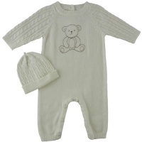 Little Me Baby-Boys Newborn Bear Sweater Coverall And Hat, White, 3 Months Little Me Baby-Boys Newborn Bear Sweater Coverall And Hat, White, 3 Months