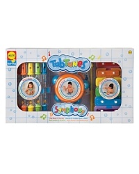3 real instruments designed for use in the bathtub, presented in a deluxe gift set. Includes xylophone, drum and flutes plus waterproof music sheets for each instrument. 3 real instruments designed for use in the bathtub, presented in a deluxe gift set. Includes xylophone, drum and flutes plus waterproof music sheets for each instrument.