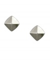 Structured style. These chic, pyramid-shaped studs add shapely polish to your look. Vince Camuto design crafted in silver tone mixed metal. Approximate diameter: 3/4 inch.