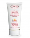 Named Best Self-Tanner in Allure magazine's Best of Beauty. Radiance-Plus Self Tanning Body Lotion offers year round hydration and a healthy, golden glow. Lightweight, fresh cream-gel formula immediately absorbs into skin for an even, flawless application every time. Tiny mother-of-pearl particles create an allover iridsecent effect. Ideal for all skin tones. Key ingredients: DHA, erythrulose, imperata cylindrica, kiwi extract, Pro-Vitamin B5, vitamins A and E. 5.3 oz. 