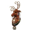 Jim Shore Heartwood Creek Reindeer with Dangle Bell Hanging Ornament, 5-1/2 Inches