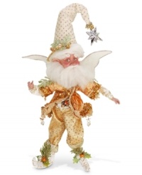 Give your home the golden touch with a new Mark Roberts fairy. A metallic jumpsuit, glittering wings and flexible features that allow for easy positioning make this figurine a vision of whimsical splendor. Give your home the golden touch with a new Mark Roberts fairy. A metallic jumpsuit, glittering wings and flexible features that allow for easy positioning make this figurine a vision of whimsical splendor.