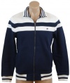 Tommy Hilfiger Mens Long Sleeve Full-Zip Track Jacket - XL - Navy/White