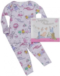 Angelina Ballerina Pajamas and Book Set from Books to Bed (Baby, Toddler and Kids) Lavender, 24 Months