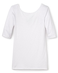 This simple, elegant knit top is inspired by classic ballet style, with a scooped neck and backline and 3/4 sleeves. This simple, elegant knit top is inspired by classic ballet style, with a scooped neck and backline and 3/4 sleeves.