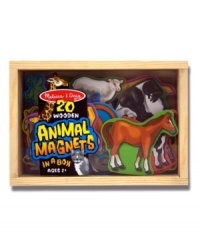 Everyone is attracted to these magnetic animals! Twenty favorite wild and domesticated animals in a compact wooden case are waiting to play. Everyone is attracted to these magnetic animals! Twenty favorite wild and domesticated animals in a compact wooden case are waiting to play.