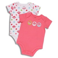 Baby Starters Baby-girls Newborn Sock Monkey 2 Pack Bodysuit Baby Starters Baby-girls Newborn Sock Monkey 2 Pack Bodysuit