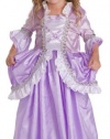 2 Item Bundle: Little Adventures Purple & White Rapunzel Princess Dress Up Costume + Hair Bow-Girls ages 3-5-Machine Washable