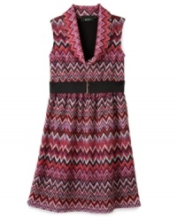 Pretty print. With a breezy sleeveless design this belted, multi-print dress from BCX gives her stunning style for summer. Pretty print. With a breezy sleeveless design this belted, multi-print dress from BCX gives her stunning style for summer.