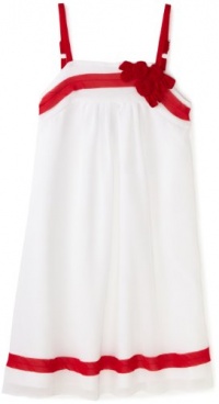 Blush by Us Angels Girl's Sleeveless Chiffon Dress with Appliqué, White, 8 Blush by Us Angels Girl's Sleeveless Chiffon Dress with Appliqué, White, 8
