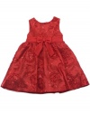 Rare Editions Baby Baby-girls Infant Soutach Dress, Red, 24 Months