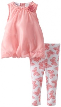 Calvin Klein Baby-girls Infant Tunic with Printed Butterfly Leggings, Pink, 12 Months Calvin Klein Baby-girls Infant Tunic with Printed Butterfly Leggings, Pink, 12 Months