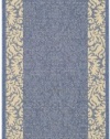 Safavieh CY2727-3103-210 Courtyard Collection 2-Feet 4-Inch by 9-Feet 11-Inch Indoor/ Outdoor Area Runner, Blue and Natural