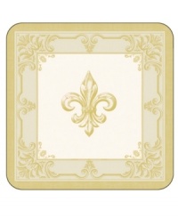 Emblazoned with the iconic French emblem, Portmeirion's decorated Fleur de Lys coasters top tables with old-world elegance. A hard cork back contrasts the classic design with casual style. Emblazoned with the iconic French emblem, Portmeirion's decorated Fleur de Lys coasters top tables with old-world elegance. A hard cork back contrasts the classic design with casual style.