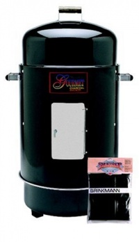 Brinkmann 852-7080-V Gourmet Charcoal Smoker and Grill with Vinyl Cover, Black