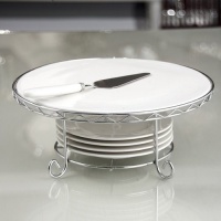Godinger Siena 7-Piece Porcelain Cake Set Godinger Siena 7-Piece Porcelain Cake Set