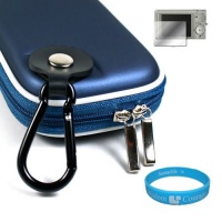 Camera Case for Sony Cybershot DSC-T DSC-W Series (Eva Blue) + Universal LCD Screen Protector Kit + Includes SumacLife Wisdom Courage Wristband Camera Case for Sony Cybershot DSC-T DSC-W Series (Eva Blue) + Universal LCD Screen Protector Kit + Includes SumacLife Wisdom Courage Wristband