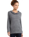 THE LOOKStriped ribbed design CowlneckLong sleevesTHE FITAbout 24 from shoulder to hemTHE MATERIALViscose/polyesterCARE & ORIGINHand washImportedModel shown is 5'9 (175cm) wearing US size Small. 