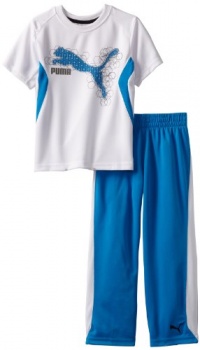 Puma - Kids Boys 2-7 Little Cat Pant Set, White, 6 Puma - Kids Boys 2-7 Little Cat Pant Set, White, 6