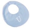Princess Linens Garden Pique Bib, 2-pack - Baby Blue with White Rick Rack Trim-U