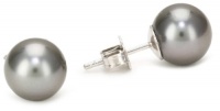 TARA Pearls 8X9mm Tahitian Pearl 18 Karat White Gold Stud Earrings TARA Pearls 8X9mm Tahitian Pearl 18 Karat White Gold Stud Earrings