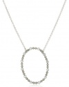 Judith Jack Starlight Sterling Silver, Marcasite and Cubic Zirconia Oval Pendant Necklace