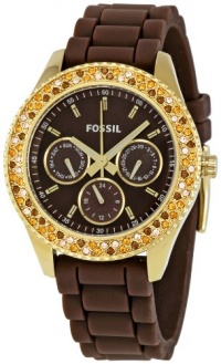 Fossil Women's ES2897 Stella Brown Dial Watch