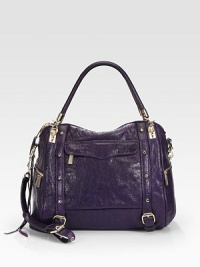 From its detachable strap to its multiple pockets, this butter-soft leather satchel offers unbelievable style versatility.Double top handles, 5½ dropDetachable, adjustable shoulder strap, 16-19½ dropTop zip closureOne outside zip pocketOne inside zip pocketTwo inside open pocketsCotton lining11½W X 10H X 7DImported Please note: Hardware varies by bag. From its detachable strap to its multiple pockets, this butter-soft leather satchel offers unbelievable style versatility.Double top handles, 5½ dropDetachable, adjustable shoulder strap, 16-19½ dropTop zip closureOne outside zip pocketOne inside zip pocketTwo inside open pocketsCotton lining11½W X 10H X 7DImported Please note: Hardware varies by bag.