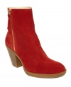 Suede booties like the Elysian by Enzo Angiolini's combine the smooth style of suede with the comfortable sturdiness of a western boot.