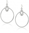 Jessica Simpson Signature Drop Hoop Earrings