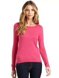 THE LOOKRoundneckLong ribbed cuff sleevesRibbed hemTHE FITAbout 24 from shoulder to hemTHE MATERIALSilk/cashmereCARE & ORIGINDry cleanImportedModel shown is 5'10 (177cm) wearing US size Small.This item was originally available for purchase at Saks Fifth Avenue OFF 5TH stores. THE LOOKRoundneckLong ribbed cuff sleevesRibbed hemTHE FITAbout 24 from shoulder to hemTHE MATERIALSilk/cashmereCARE & ORIGINDry cleanImportedModel shown is 5'10 (177cm) wearing US size Small.This item was originally available for purchase at Saks Fifth Avenue OFF 5TH stores.