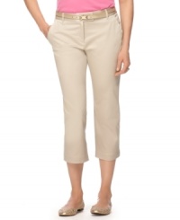 Crisp capris make any ensemble look put-together - try these from Charter Club. A straight leg and flattering fit make these must-haves for any spring wardrobe! Crisp capris make any ensemble look put-together - try these from Charter Club. A straight leg and flattering fit make these must-haves for any spring wardrobe!