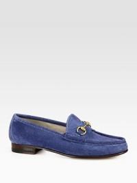 Suede loafers adorned by a 60th-anniversary horsebit buckle. Suede upperLeather lining and solePadded insoleMade in Italy Suede loafers adorned by a 60th-anniversary horsebit buckle. Suede upperLeather lining and solePadded insoleMade in Italy