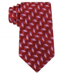 Make strides in sophisticated style with this patterned silk tie from Michael Kors. Make strides in sophisticated style with this patterned silk tie from Michael Kors.
