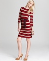 In a cozy sweater knit, this Trina Turk dress lends style in autumn-hued stripes.