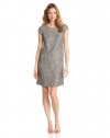 Jones New York Women's Capped Sleeve Shift Dress, Brushed, 12