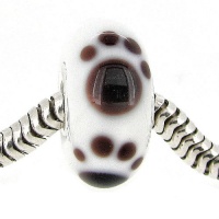 Queenberry Sterling Silver Puppy Dog Paw Animal Foot Print Murano Glass Bead For Pandora Troll Chamilia Biagi European Charm Bracelets Queenberry Sterling Silver Puppy Dog Paw Animal Foot Print Murano Glass Bead For Pandora Troll Chamilia Biagi European Charm Bracelets