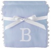 Princess Linens Garden Pique Burp Pad Set - Light Blue with White Rick Rack Trim-B