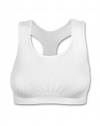 Champion Women's Seamless Reversible Sports Bra,White,Large