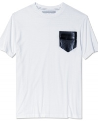 Look again. This is like no pocket tee you've worn before. That's because it's made of the softest possible cotton with a chest pocket of the slickest possible plastic. Only from Sean John, of course. Look again. This is like no pocket tee you've worn before. That's because it's made of the softest possible cotton with a chest pocket of the slickest possible plastic. Only from Sean John, of course.