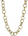 Betsey Johnson Gold-Tone Textured Chain Link Long Necklace